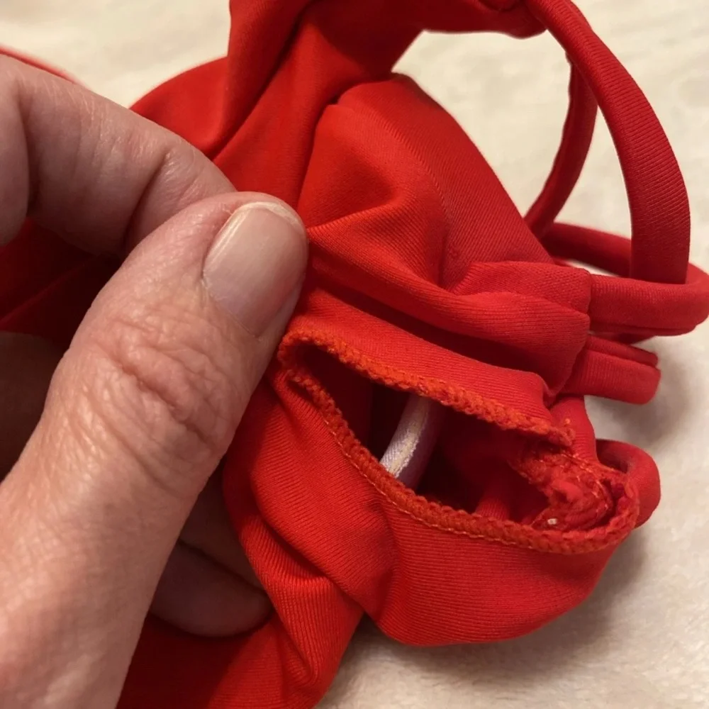 SHEIN Vibrant Red Bikini with Zipper